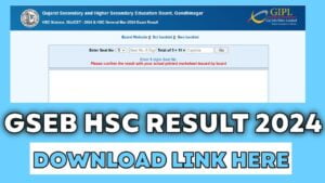 gseb hsc result 2024