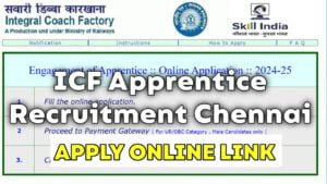 icf apprentice recruitment chennai