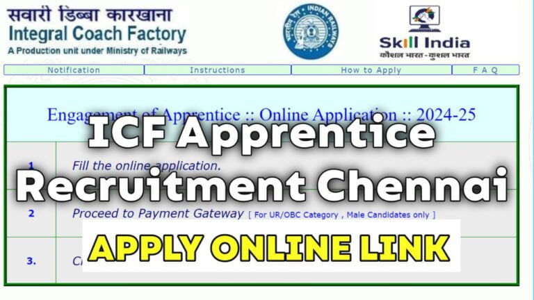 icf apprentice recruitment chennai