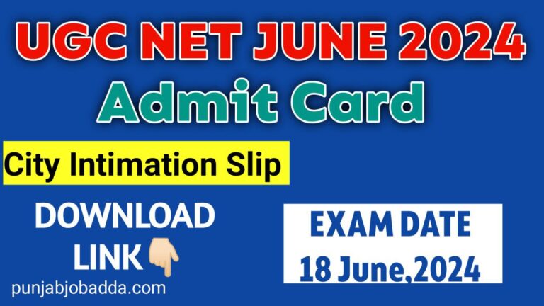 UGC net Admit Card June 2024