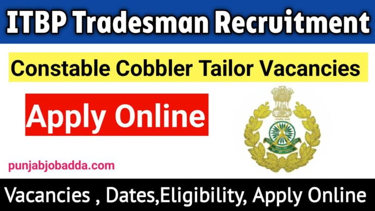 ITBP Tradesman Recruitment 2024