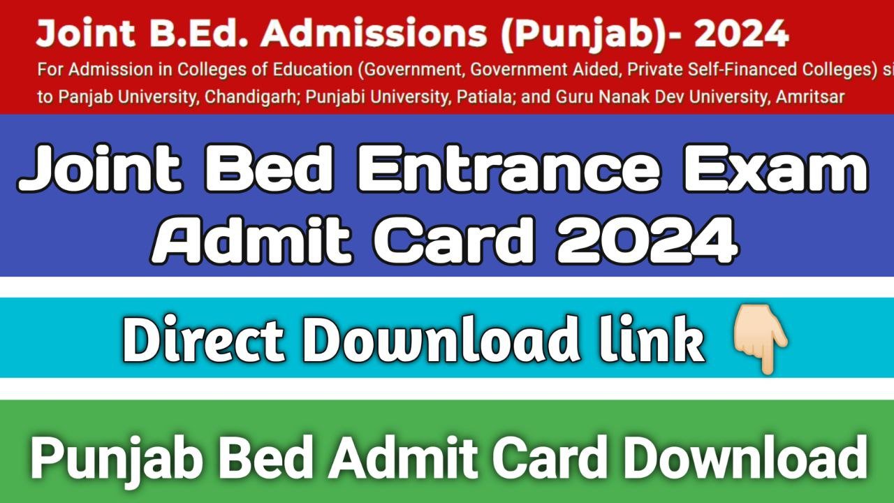 Punjab BEd Entrance Exam Admit Card