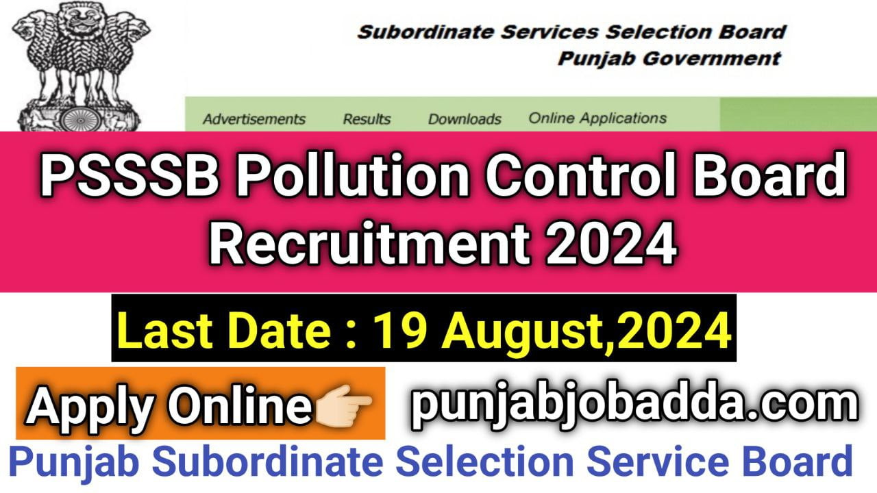 PSSSB Pollution Control Board Recruitment 2024