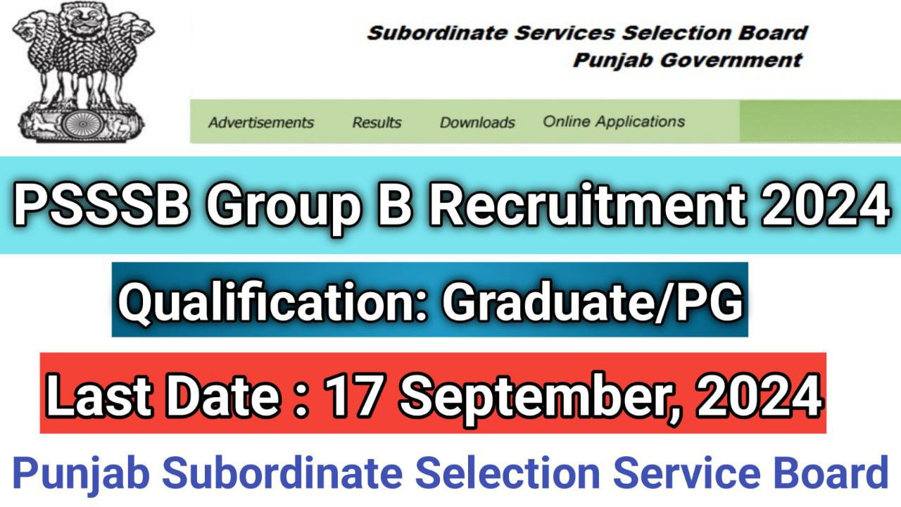 PSSSB Group B Recruitment 2024