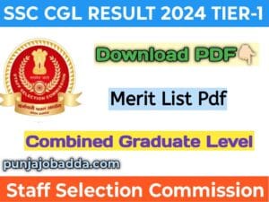 SSC CGL 2024 Tier-1 Result