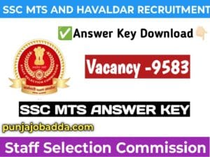 SSC MTS and Havaldar Recruitment 2024 Answer Key