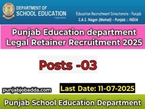 Punjab Education Department Recruitment 2025