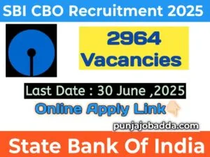 SBI Circle Based Officers Online Form 2025