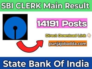 SBI Clerk Mains Score Card