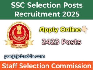 SSC Selection Posts XIII Recruitment 2025