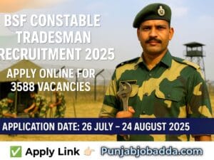 BSF Constable Tradesman Recruitment 2025