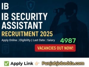 IB Security Assistant Recruitment 2025