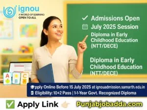 IGNOU NTT Course Admission 2025