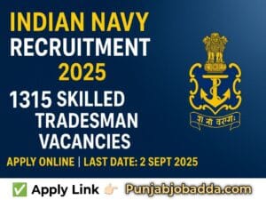 Indian Navy Tradesman Skill Recruitment 2025