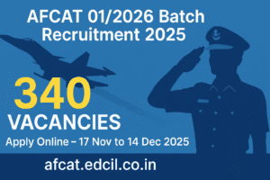 AFCAT 01-2026 Batch Recruitment 2025