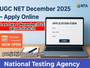 NTA UGC NET December 2025 Application Form