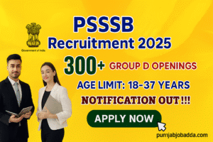 PSSSB Group D Recruitment 2025