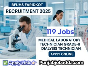 BFUHS Faridkot Recruitment 2025