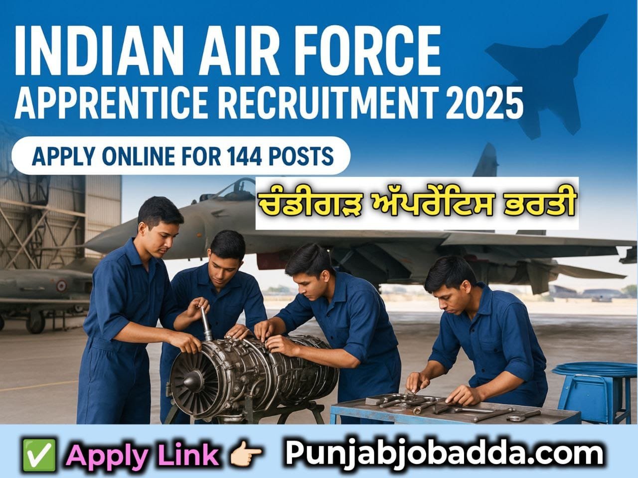 Indian Air Force Apprentice Recruitment 2025 – Apply Online for 144 ...