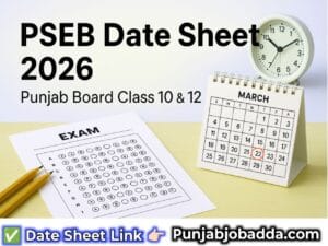 PSEB Date Sheet 2026