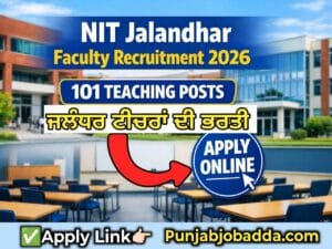 NIT Jalandhar Teaching Recruitment 2026