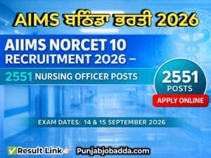 AIIMS NORCET 10 Recruitment 2026