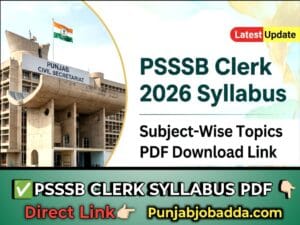 PSSSB Clerk Syllabus 2026