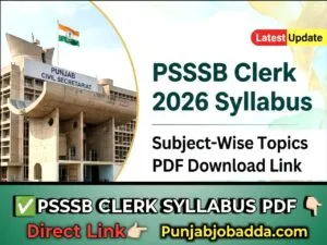 PSSSB Clerk Syllabus 2026