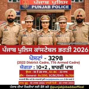 Punjab Police Constable Recruitment 2026