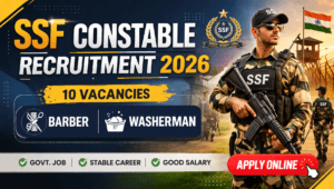 SSF Constable Recruitment 2026